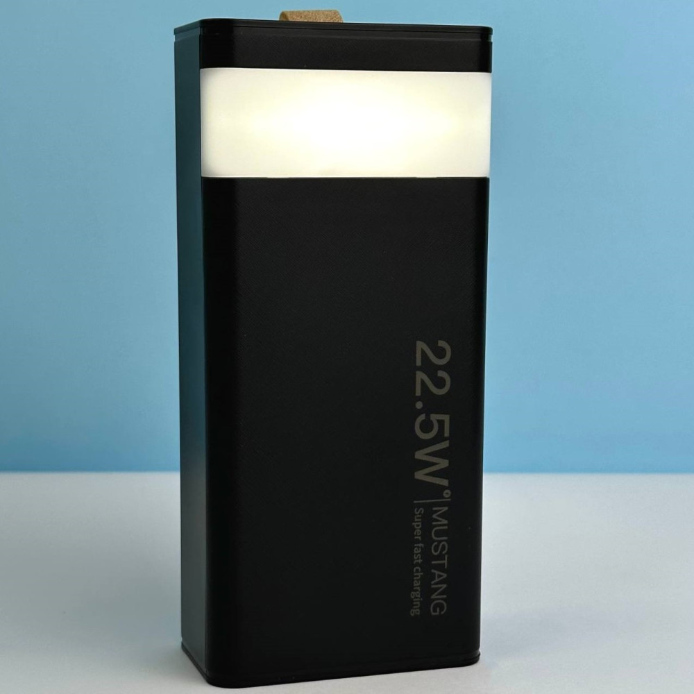 Повербанк Mustang MS-353 с быстрой зарядкой и фонарем 22,5 W 30000 mAh Черный (216-00053)