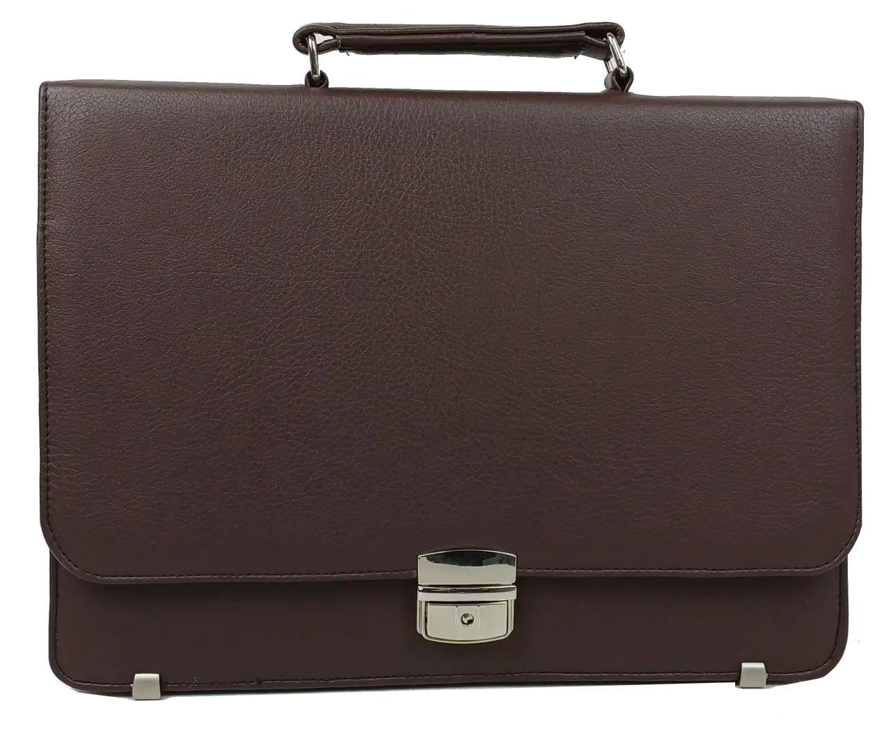 Портфель чоловічий Exclusive штучна шкіра Коричневий (713000 New brown)