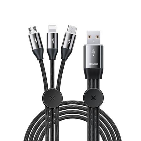 Кабель Baseus Car Co-sharing Cable USB For M+L+T 3,5A 1 м Black