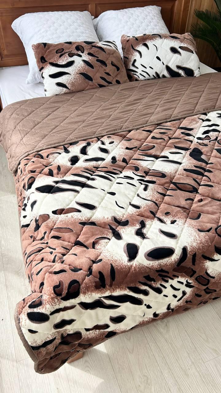 Покрывало стеганое 220х240 см Коричневый (Д-Мpled+poduska005-01) - фото 8