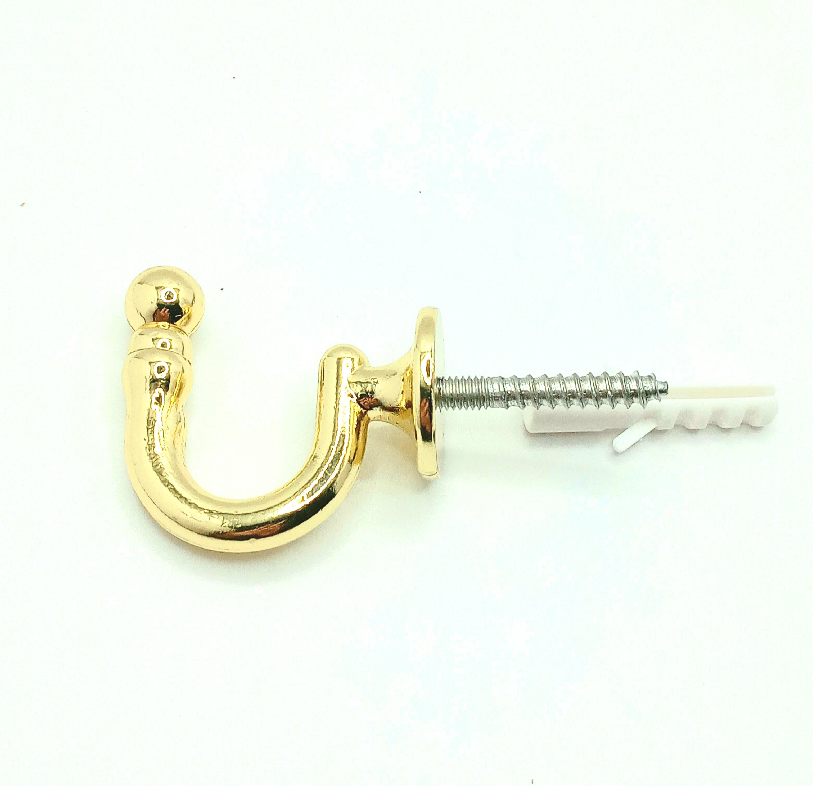 Крючок металлический 35х35 мм Золотой (9592336)