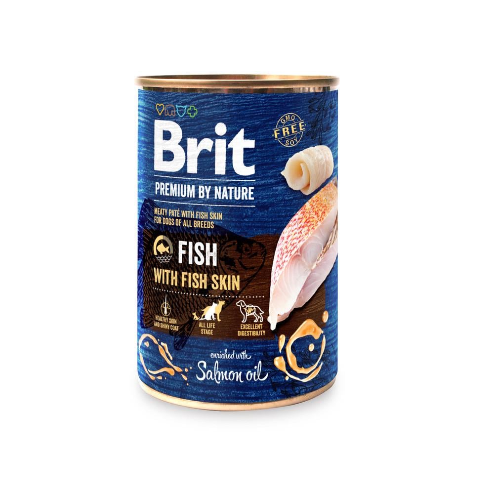 Корм влажный Brit Premium by Nature Fish with Fish Skin с рыбой 400 г (2004)