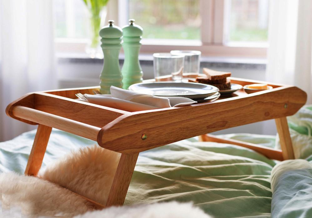 Столик-поднос для завтрака из дерева Луизиана Охра (СТП-003004)