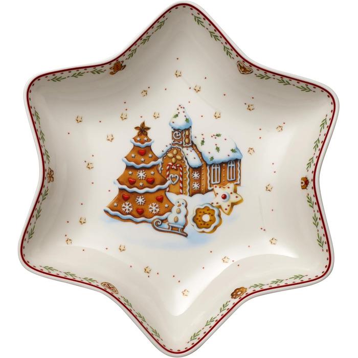 Блюдо в форме звезды Winter Bakery Delight Villeroy & Boch Пряниковая деревня 24,5 см (2672097)