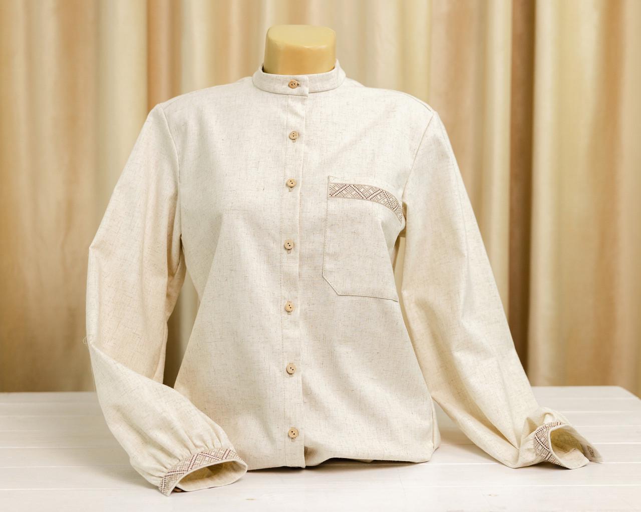 Вышитая рубашка женская Яворина льняная M/L (0002204-M/L)