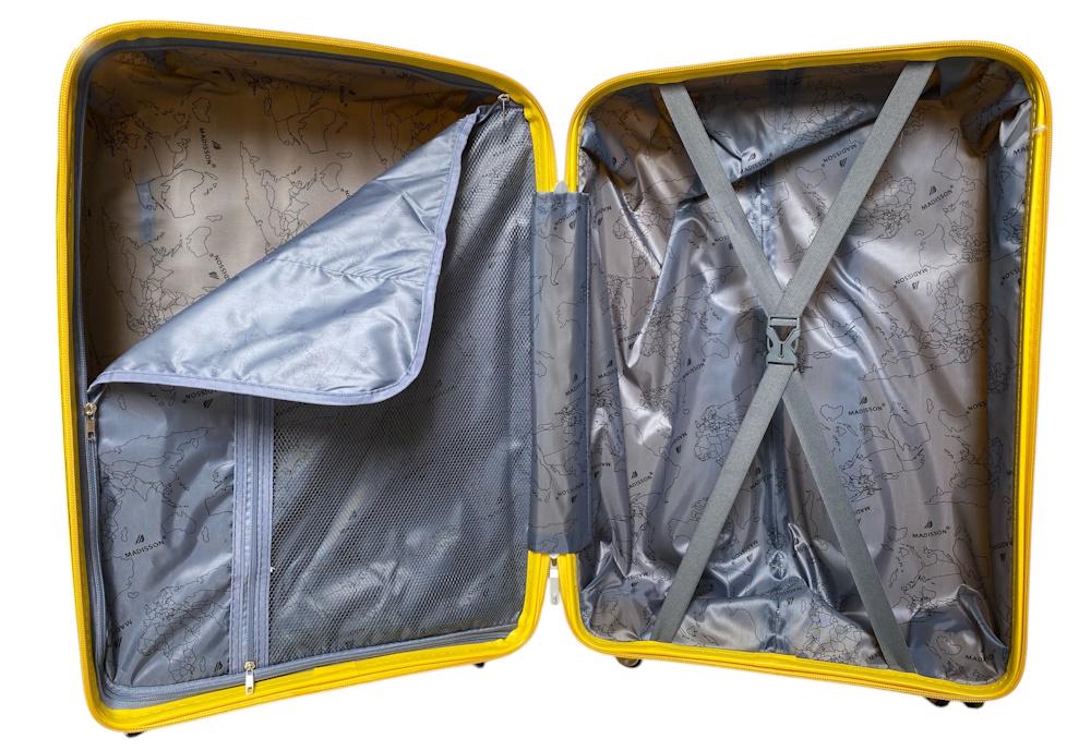 Валіза середня Madisson Snowball 51103 поліпропілен M Жовтий - фото 7