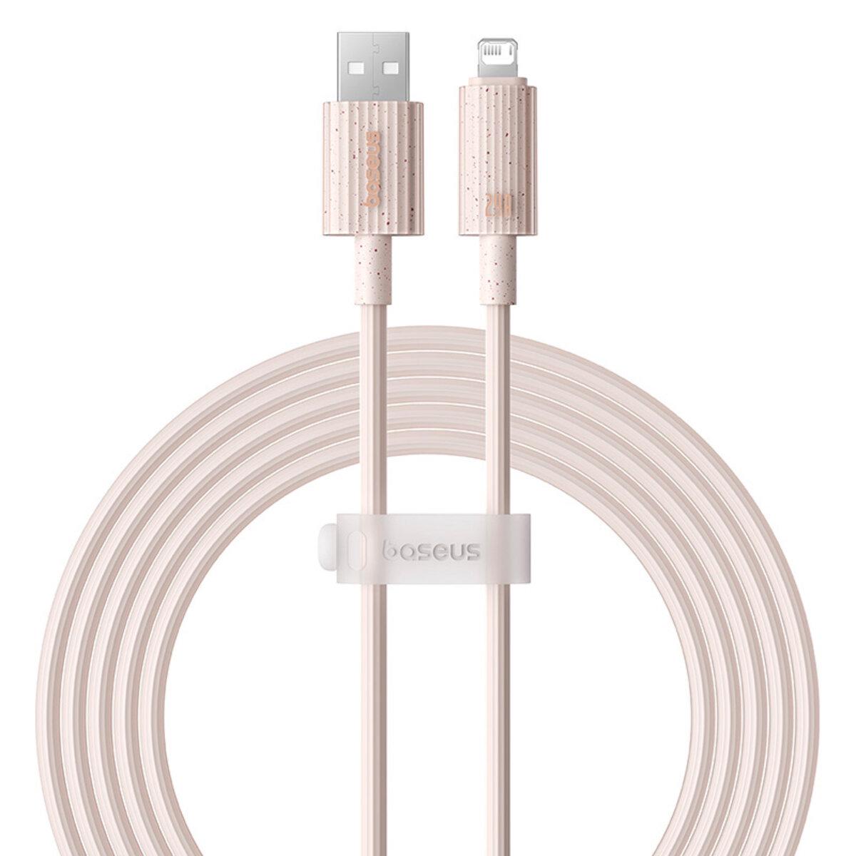 Кабель BASEUS P10360200421-01 Habitat USB-Lightning для быстрой 2,4 A 2 м Pink (612133)