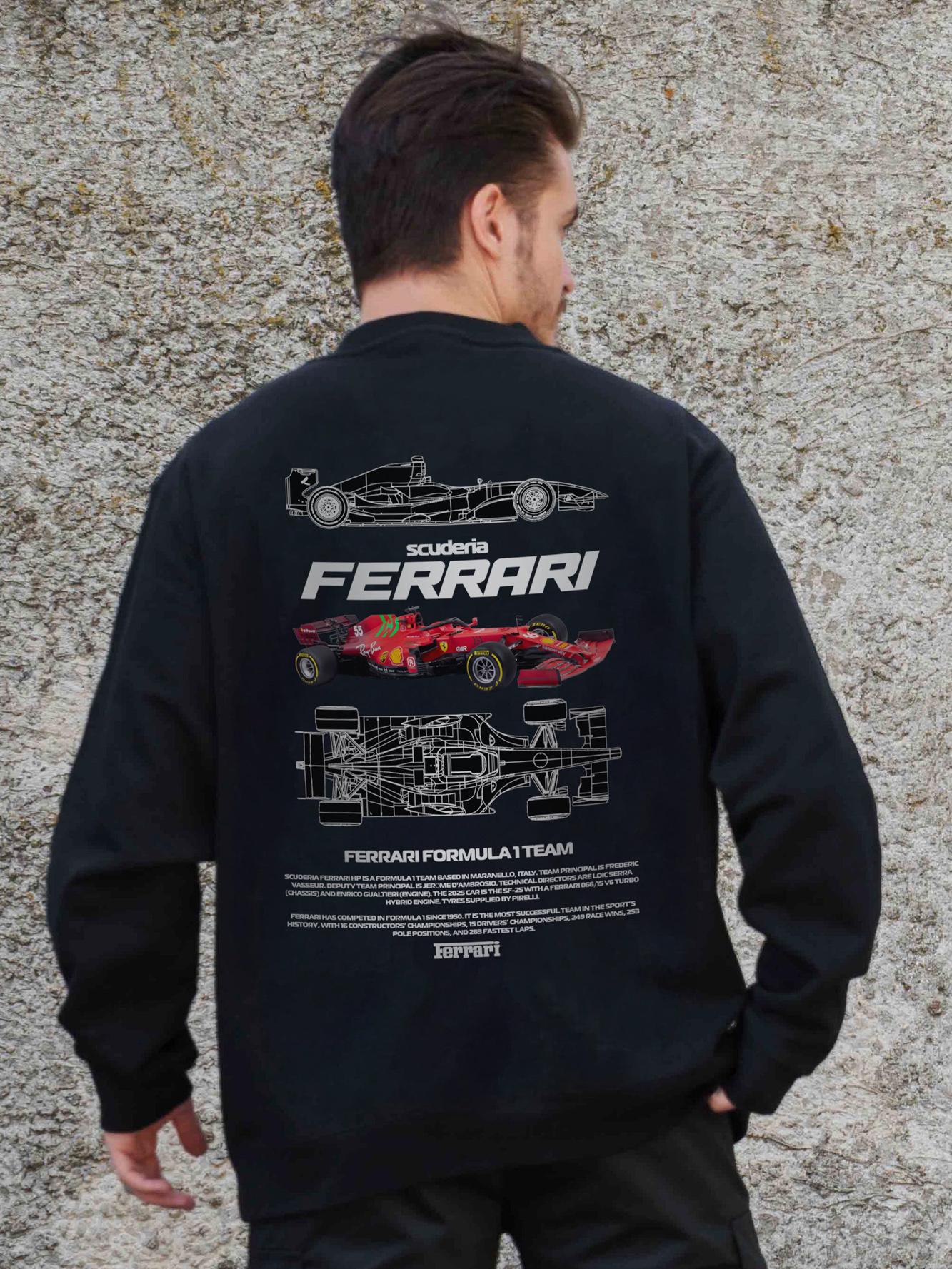 Світшот оверсайз з принтом Without Ferrari L/XL Black (L/XL8055606)