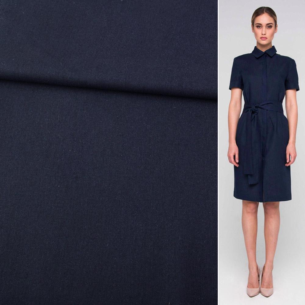 Тканина льон ширина 140 см Синій (12646.089) - фото 2 Тканина льон ширина 140 см Синій (12646.089) - фото 2