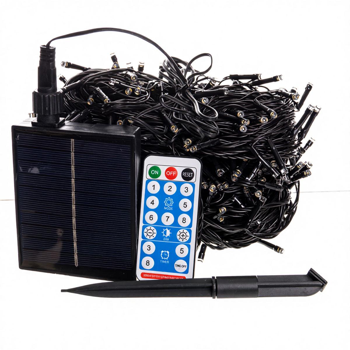 Гирлянда уличная SB500L50MBY 50 м 500 LED с солнечной батареей Черный/Желтый (29912947)