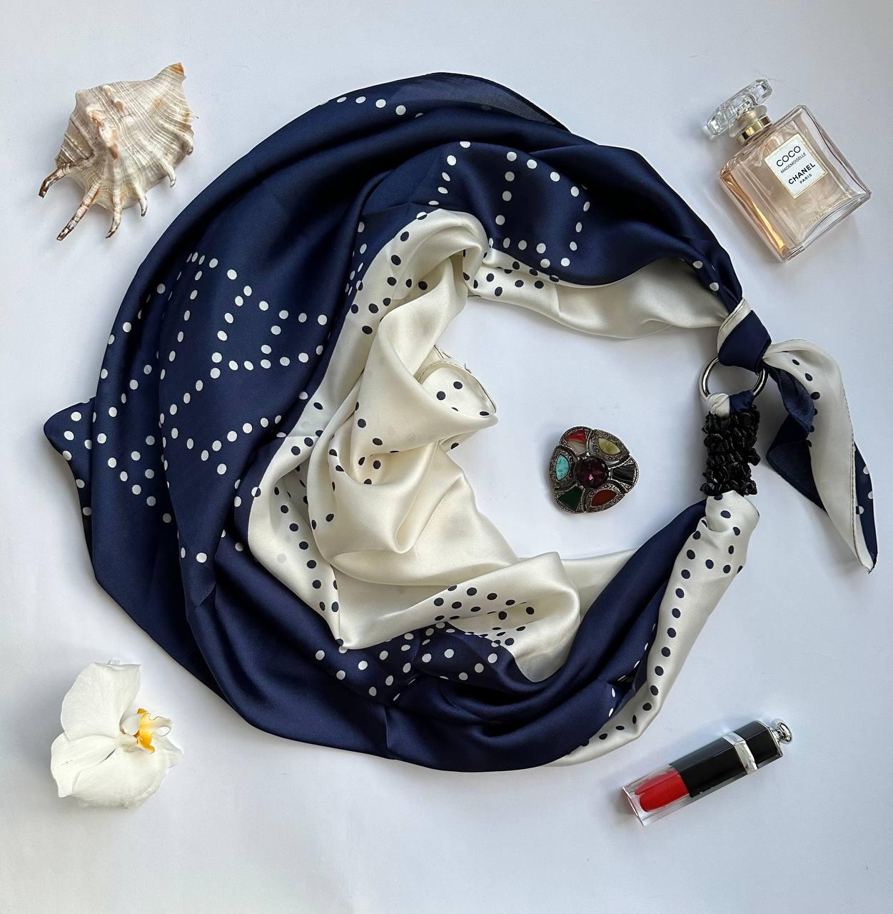 Хустка MyScarf "Зіркове небо" прикрашена агатом 90х90 см (11439109)