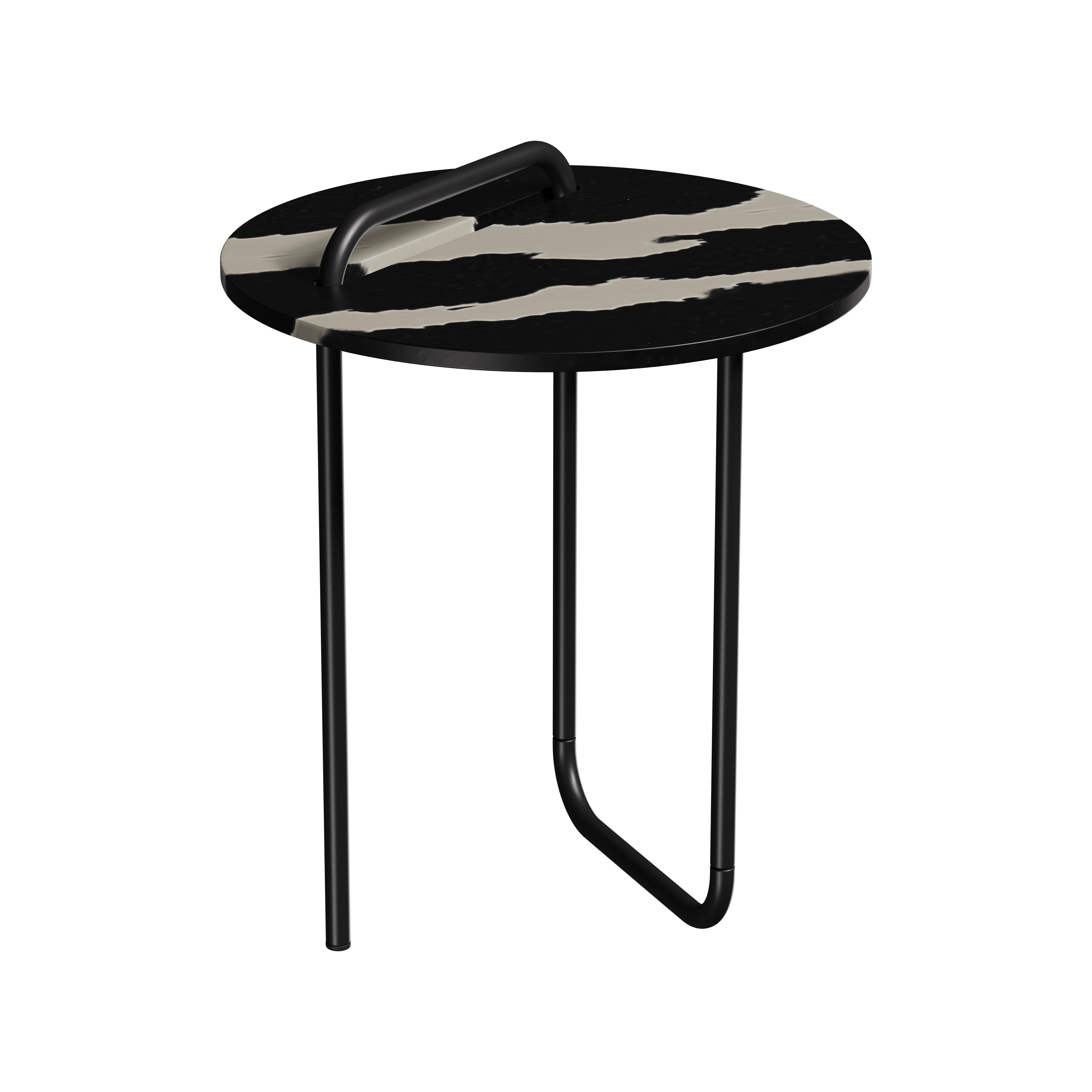 Стіл журнальний Recast Plastic зебра круглий 50 см (CTR50) - фото 1