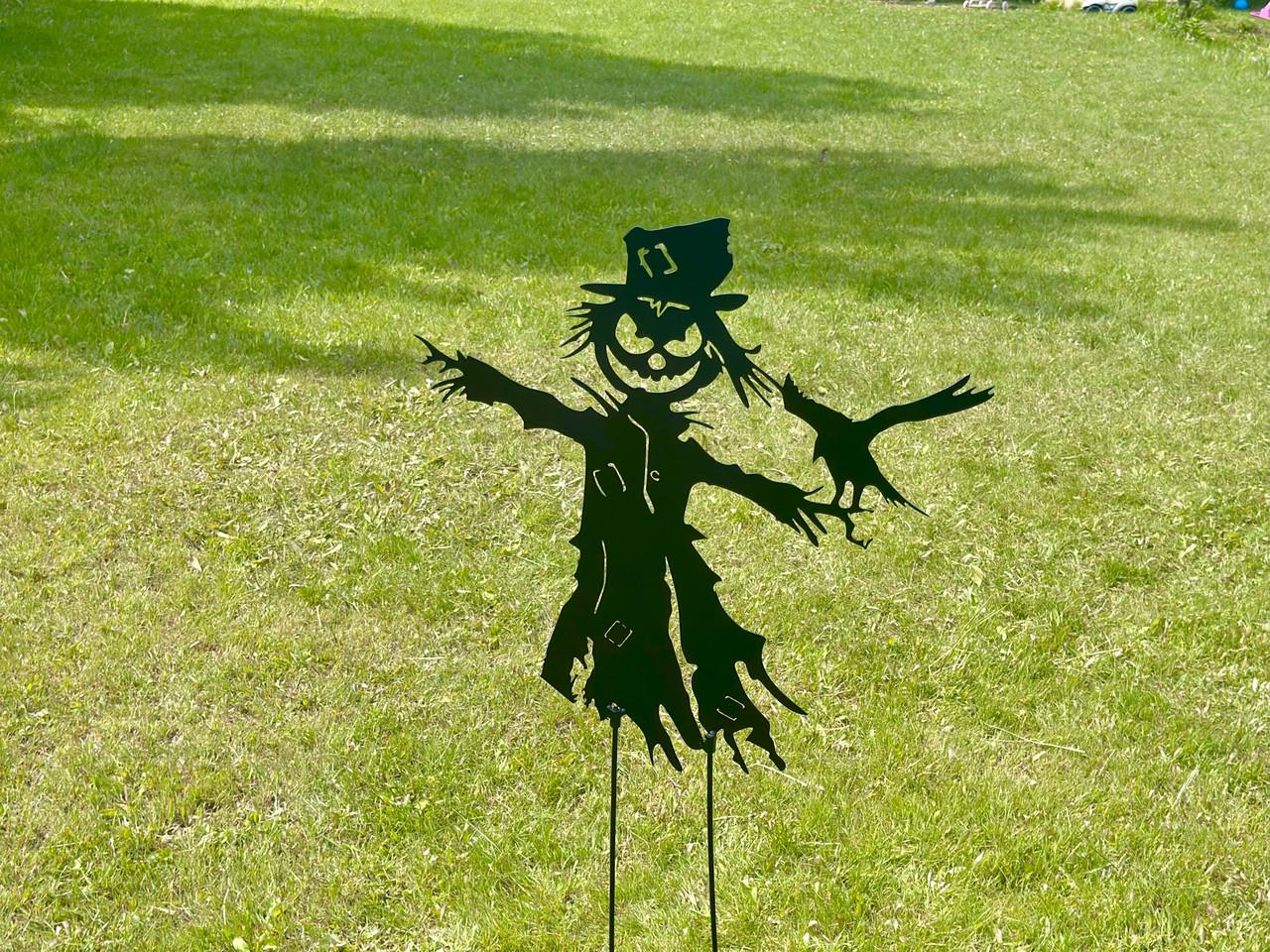 Декор для двора/газона или клумбы Чучело с вороном из металла (DCR076) - фото 6 Декор для двора/газона или клумбы Чучело с вороном из металла (DCR076) - фото 6