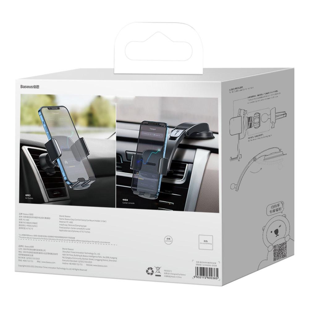 Автотримач Baseus Easy Control Pro Clamp Car Mount Holder Air Outlet Version SUYK010101 Чорний - фото 4