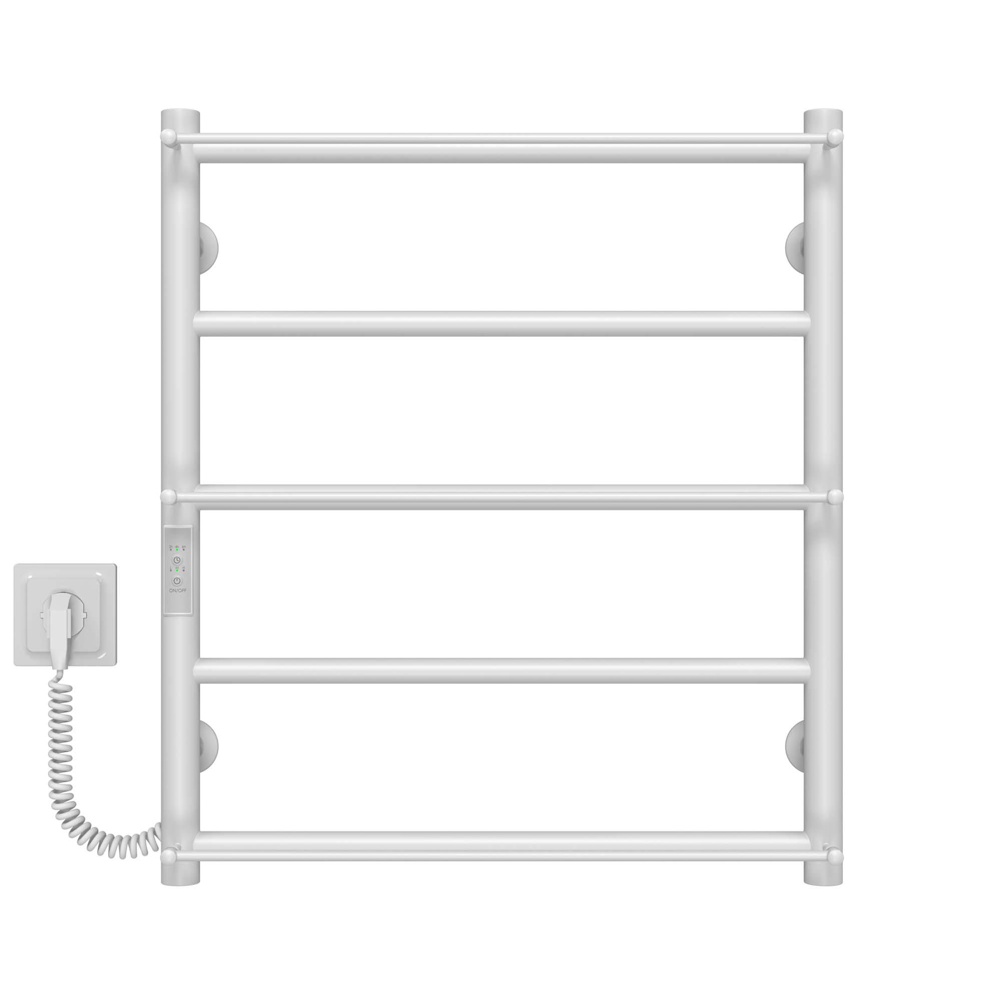 Рушникосушарка електрична Deffi Ladder П5 WD03 ліве підключення нержавіюча сталь 500х600 мм Білий (C.LK.60.50.5.E.W.L.3)