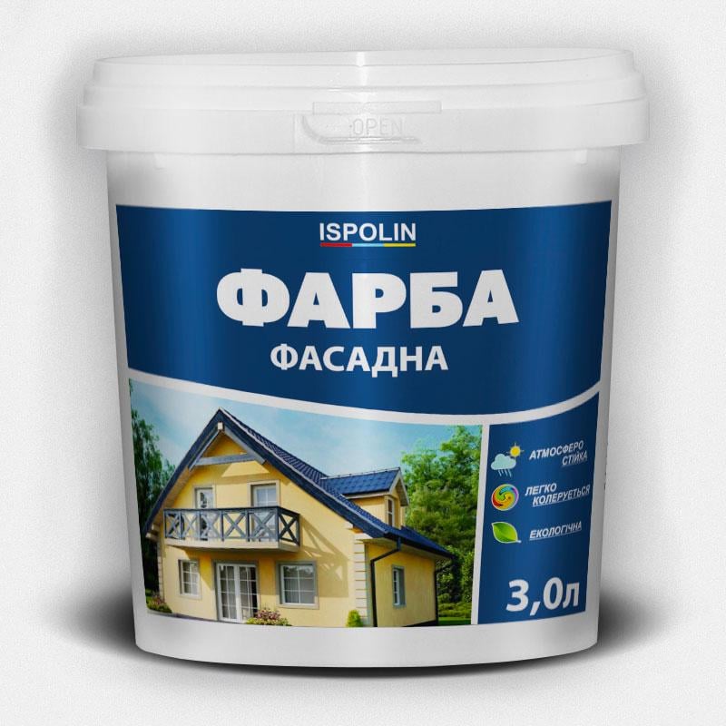 Фарба водно-дисперсійна фасадна 3 л (28716302)