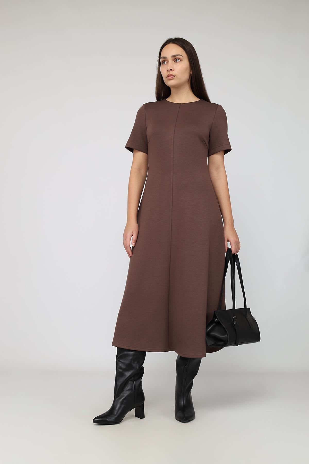 Платье женское Yuki ЦБ-00282912 р. 46 Коричневый (SKT001081513)