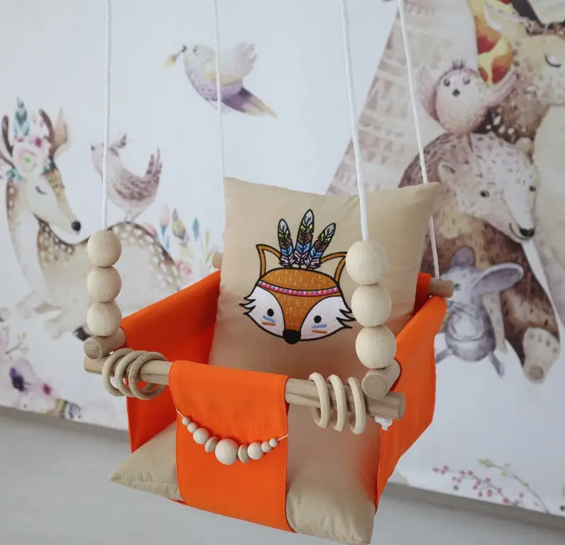 Качели подвесные Маленькие Индейцы 33х33х23 см для детей от 6 месяцев нагрузкой до 40 кг