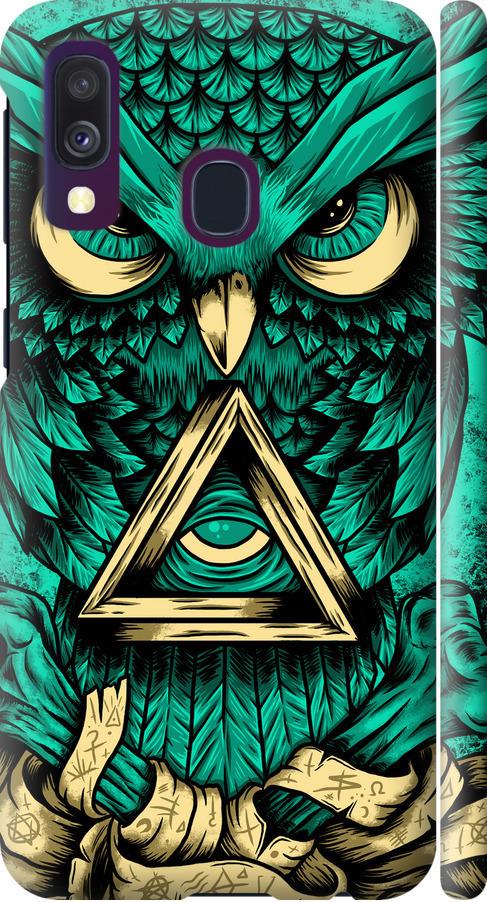 Чехол на Samsung Galaxy A40 2019 A405F Сова Арт-тату (3971m-1672-42517)