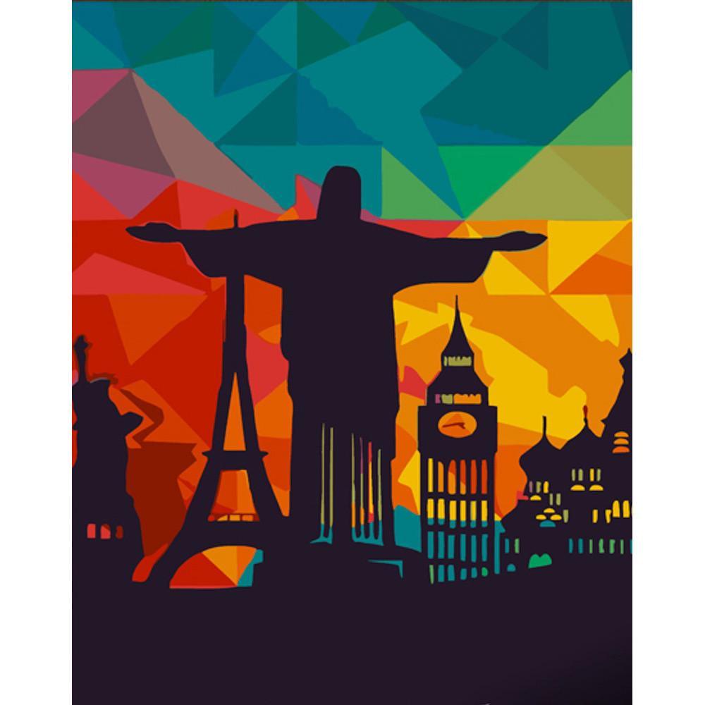 Картина по номерам Strateg Премиум Достопримечательности с лаком 30х40 см (SS6763)