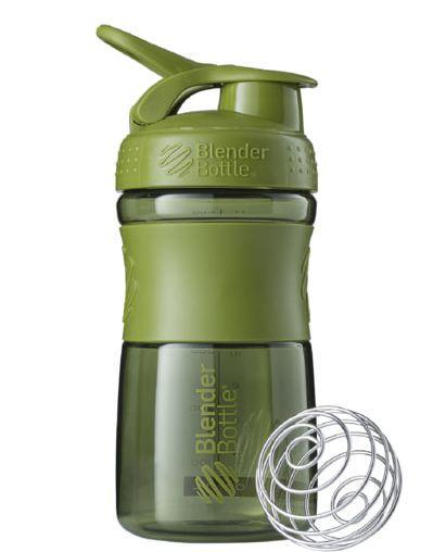 Шейкер спортивный Blender Bottle SportMixer Flip 590 ml Moss Green (18067448) - фото 1