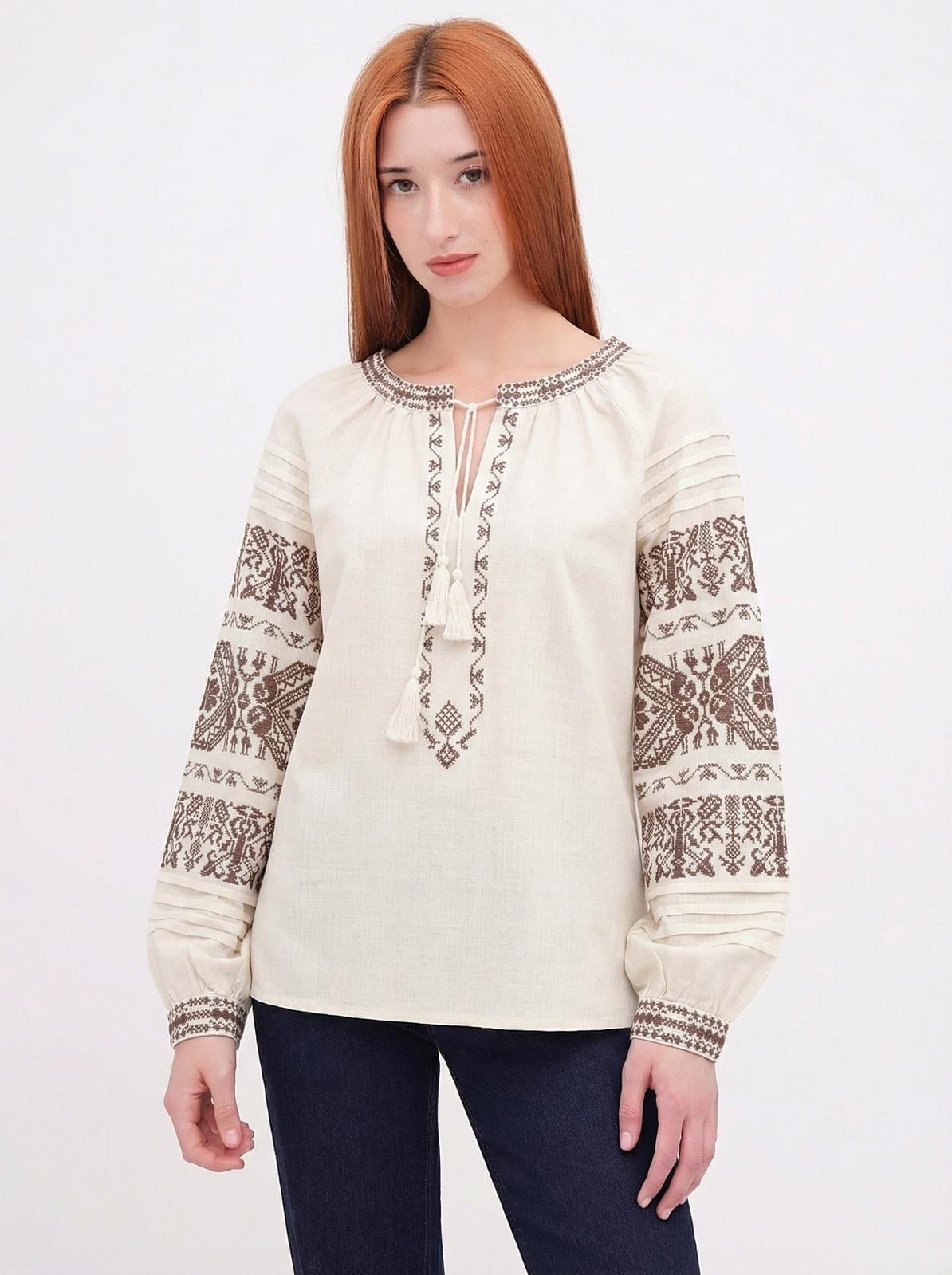 Блуза свободная EQUILIBRI W421_037_000 L Белый (W421_037_000#White#SS2026#L)