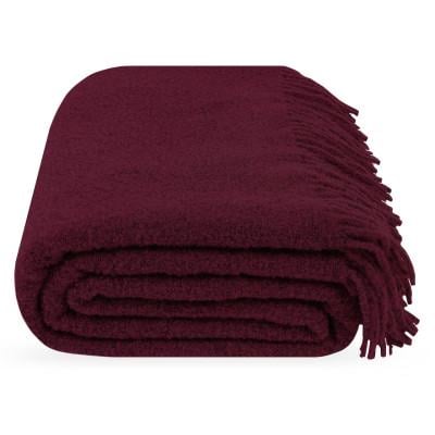 Плед букле 140х190 см Бордовый - фото 1 Плед букле 140х190 см Бордовый - фото 1