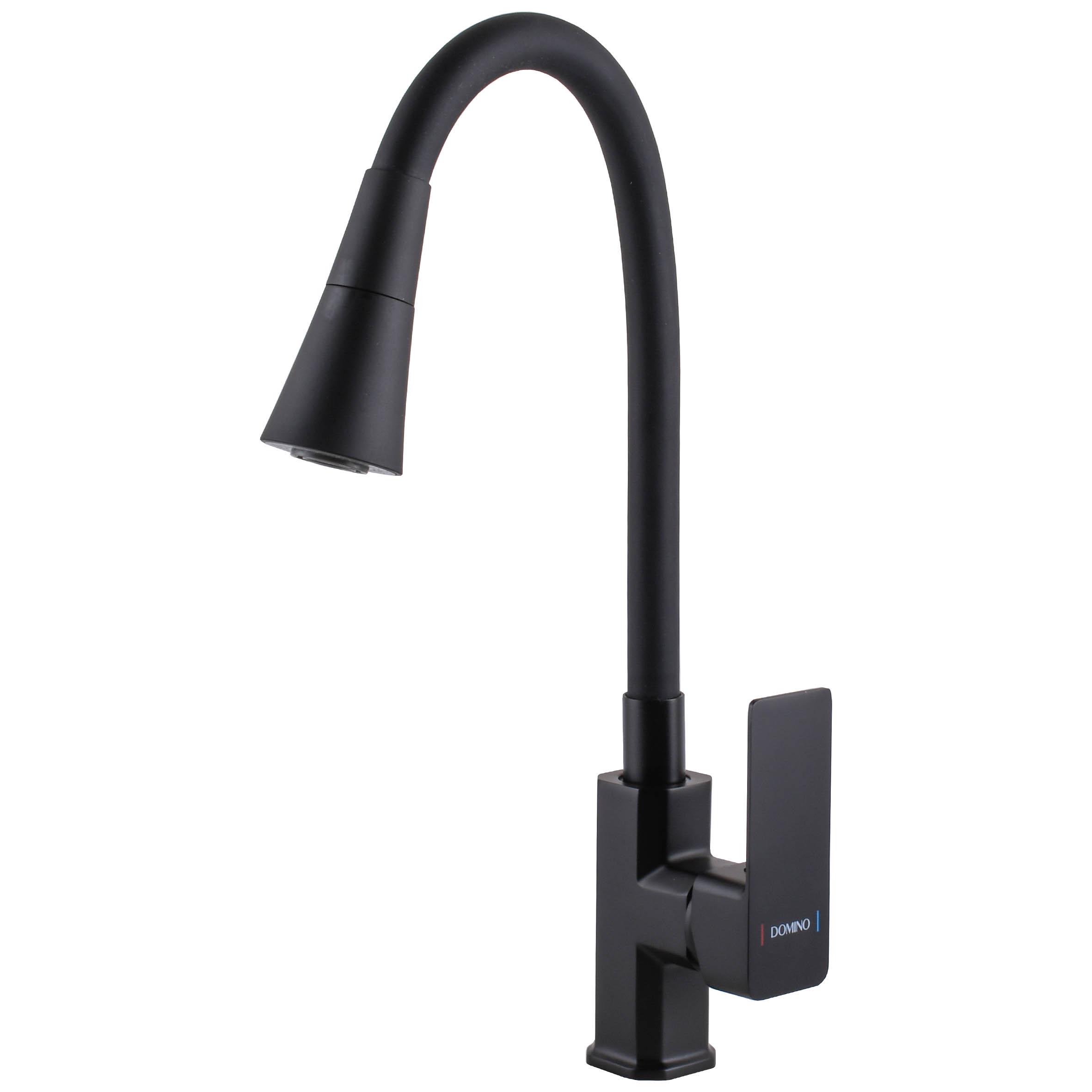 Смеситель для кухни DOMINO Malibu DMM-203LM-BB-B01 000028455 с гибким изливом Черный (231728)