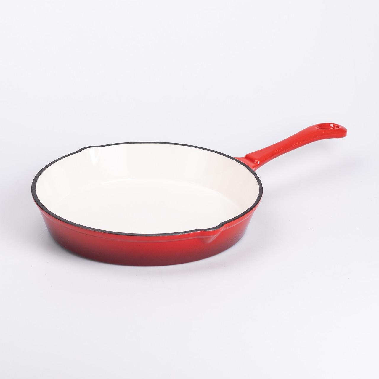 Набор чугунной посуды с эмалированным покрытием сковорода/3 кастрюли Красный (6816) - фото 7 Набор чугунной посуды с эмалированным покрытием сковорода/3 кастрюли Красный (6816) - фото 7