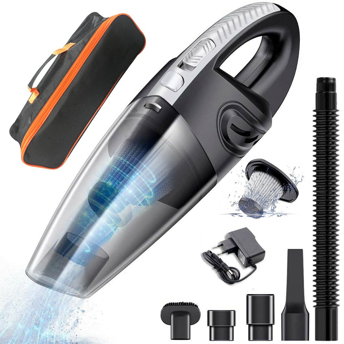 Автомобильный пылесос аккумуляторный Wireless Vehicle Vacuum Cleaner (AX-6612) Автомобильный пылесос аккумуляторный Wireless Vehicle Vacuum Cleaner (AX-6612)