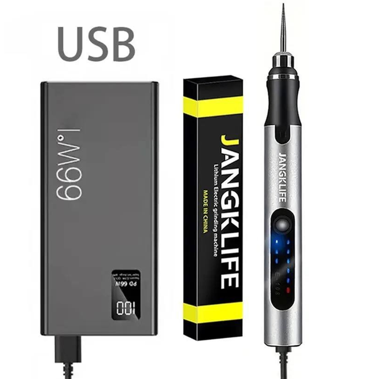 Гравер аккумуляторный Jangklife с насадками 55 шт. (1801385) - фото 3