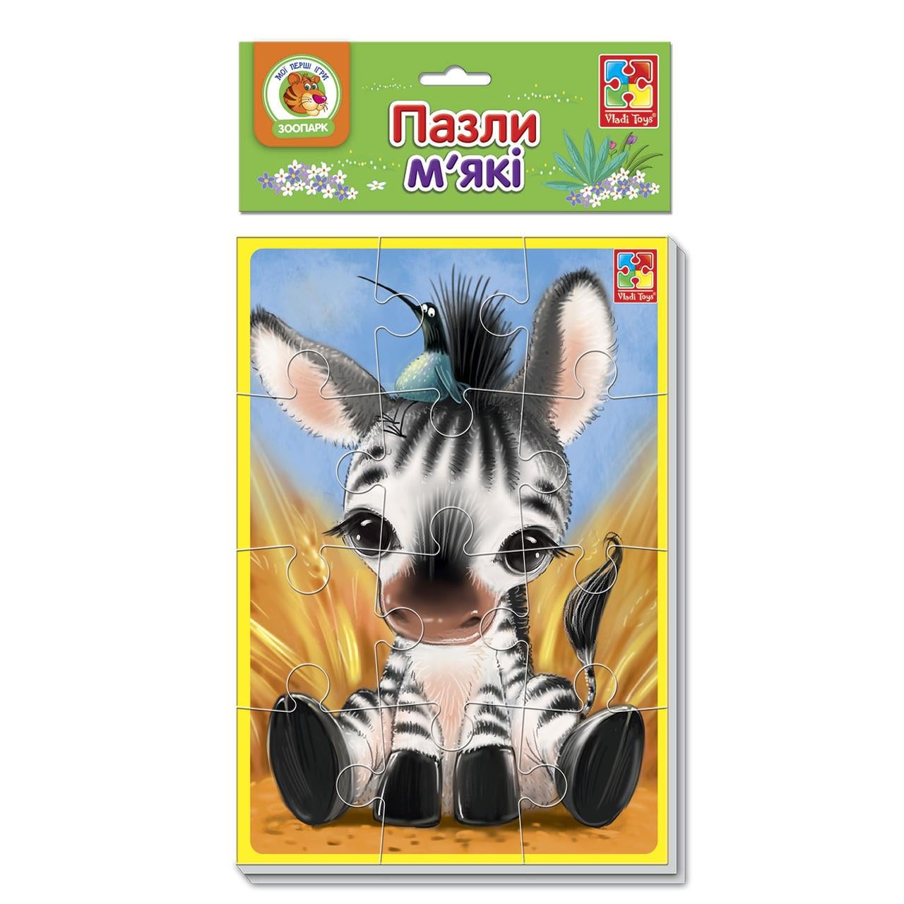 Пазлы мягкие А5 Зебра+индеец (2993115628)