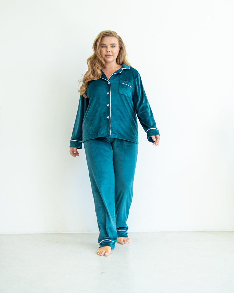 Пижама женская Модельер 7622 р. 42 Изумрудный (14075) - фото 5 Пижама женская Модельер 7622 р. 42 Изумрудный (14075) - фото 5