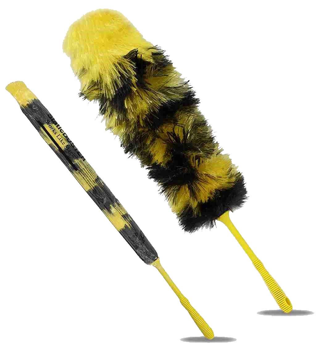 Метла антистатическая для уборки пыли BEES 79 см 200 г Желто-черный (OD 5-1-20) - фото 6