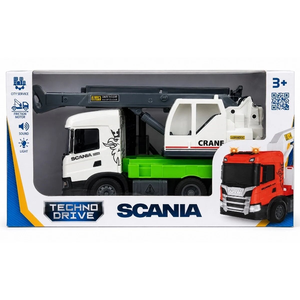 Автомодель-кран Scania TechnoDrive серии Big Truck со светом и звуком (OC-6404)