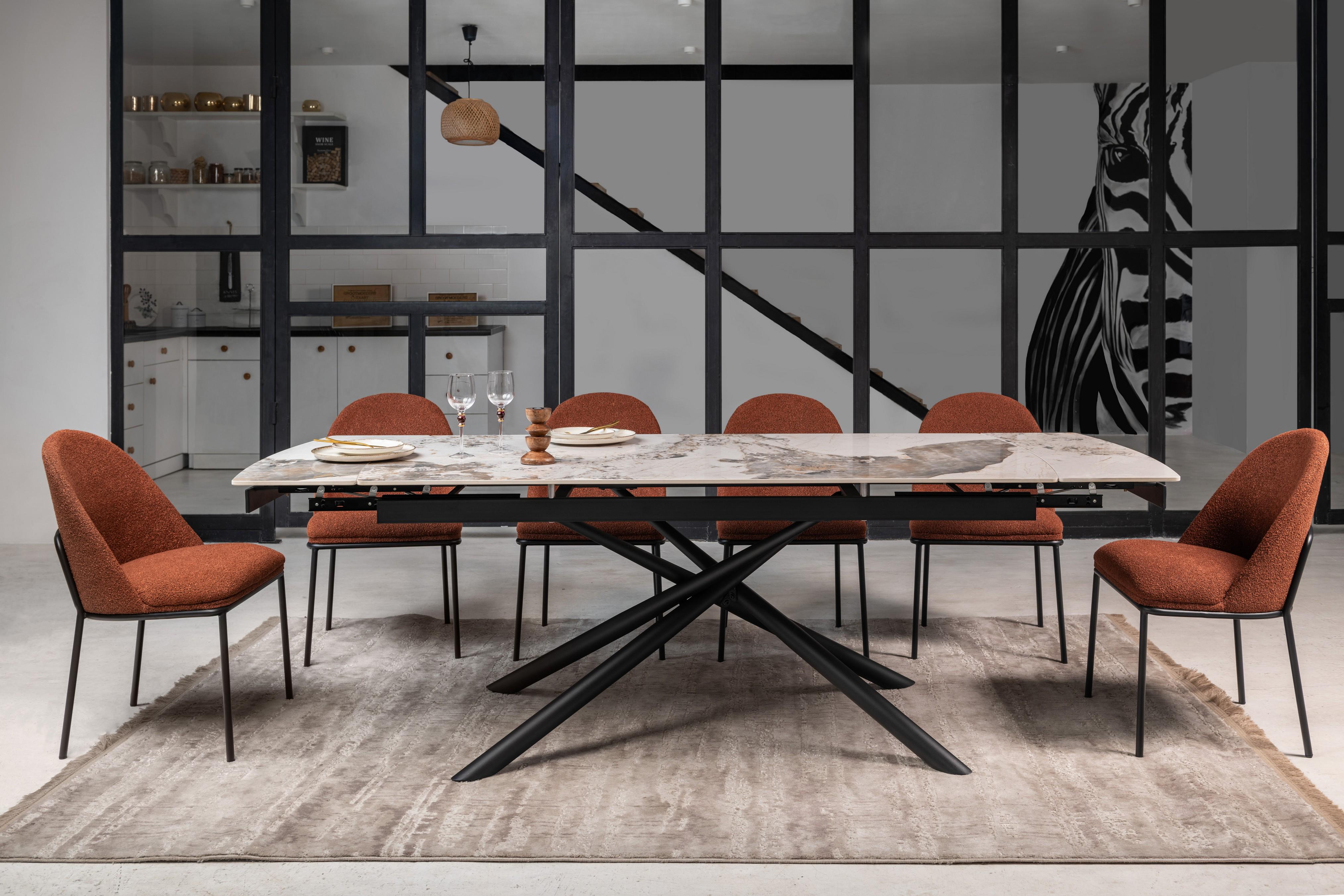 Стол обеденный раздвижной Vetro Mebel Пино 1800-2400x900x760 мм Патагония/Черный (TМL-1200) - фото 6