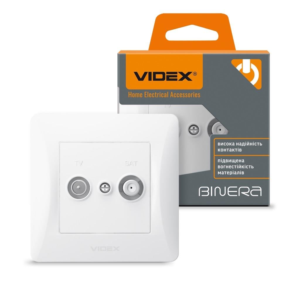 Розетка телевизионная Videx Binera VF-BNSK2TVSATE-W TV+SAT конечная Белый (1635149095)