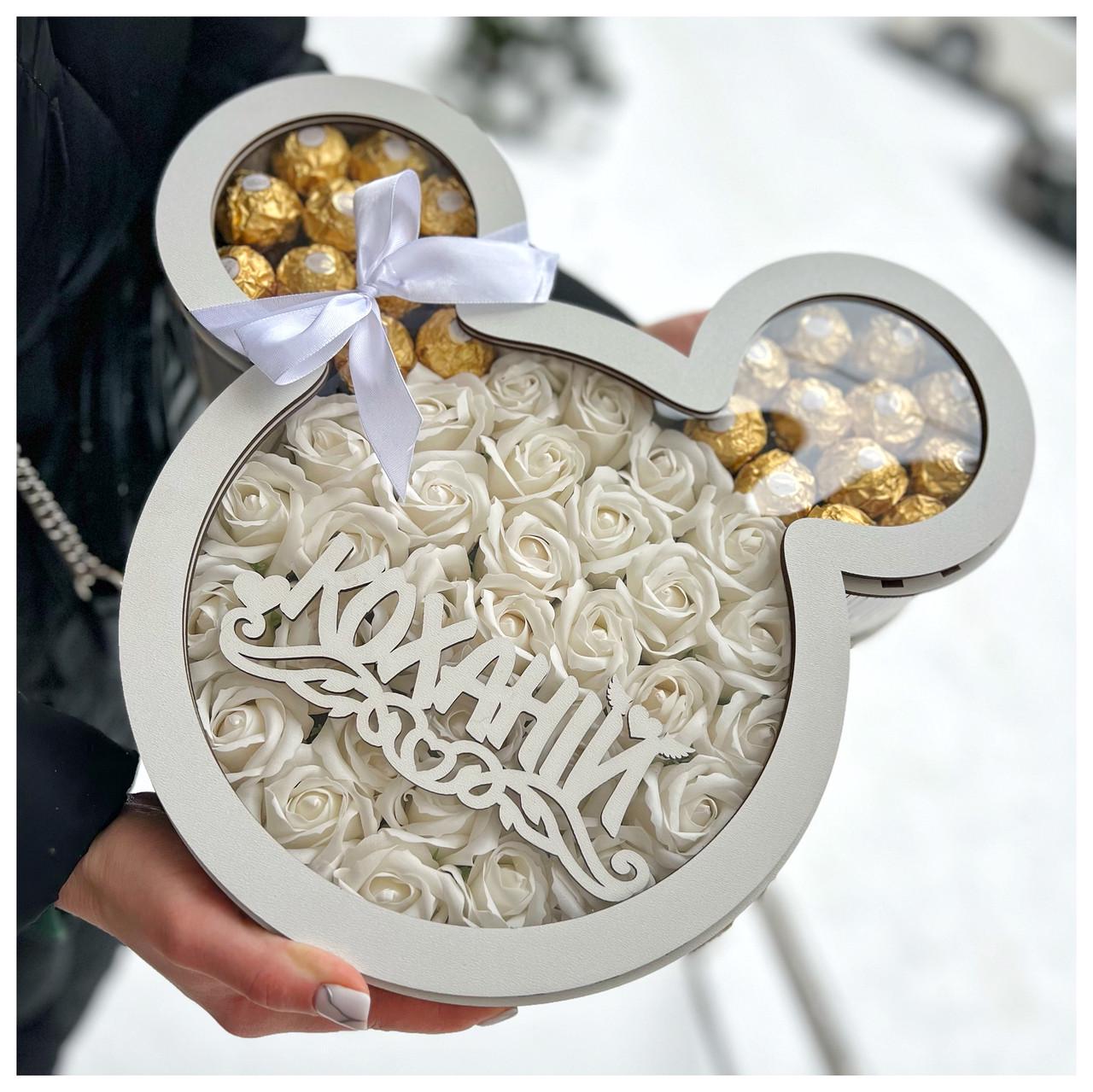 Подарунковий бокс Love is на день Святого Валентина з солодощами (2047253448) - фото 3