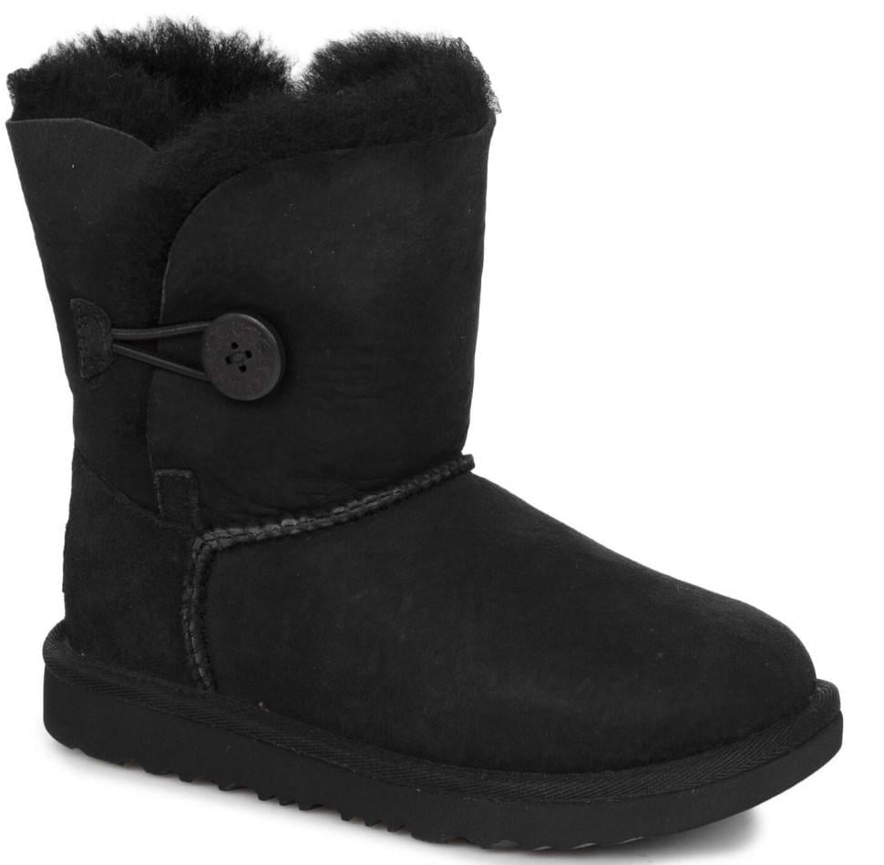 Уггі дитячі для дівчинки замшеві середні з гудзиком Ugg Bailey Button Black р. 28 Чорний (28987) Уггі дитячі для дівчинки замшеві середні з гудзиком Ugg Bailey Button Black р. 28 Чорний (28987)