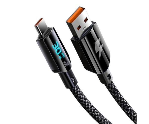 Кабель Data Gelius Screen GP-UCN008 USB для Type-C 1,2m 30W Black