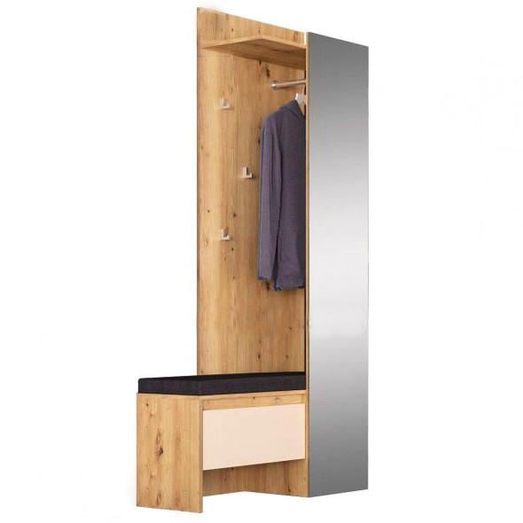 Прихожая в коридор с зеркалом вешалкой и тумбой для обуви 90х196 см