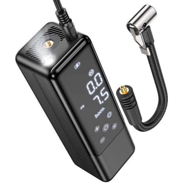 Автомобильный насос HOCO ZP5 May smart air pump Black (KST-6931474795526)