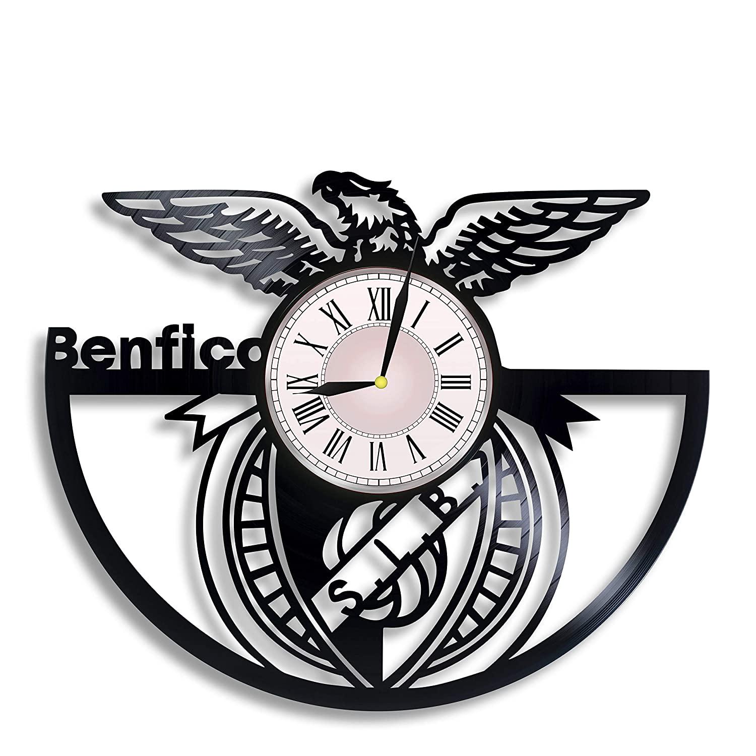 Часы настенные ФК Бенфика 2135 из виниловой пластинки