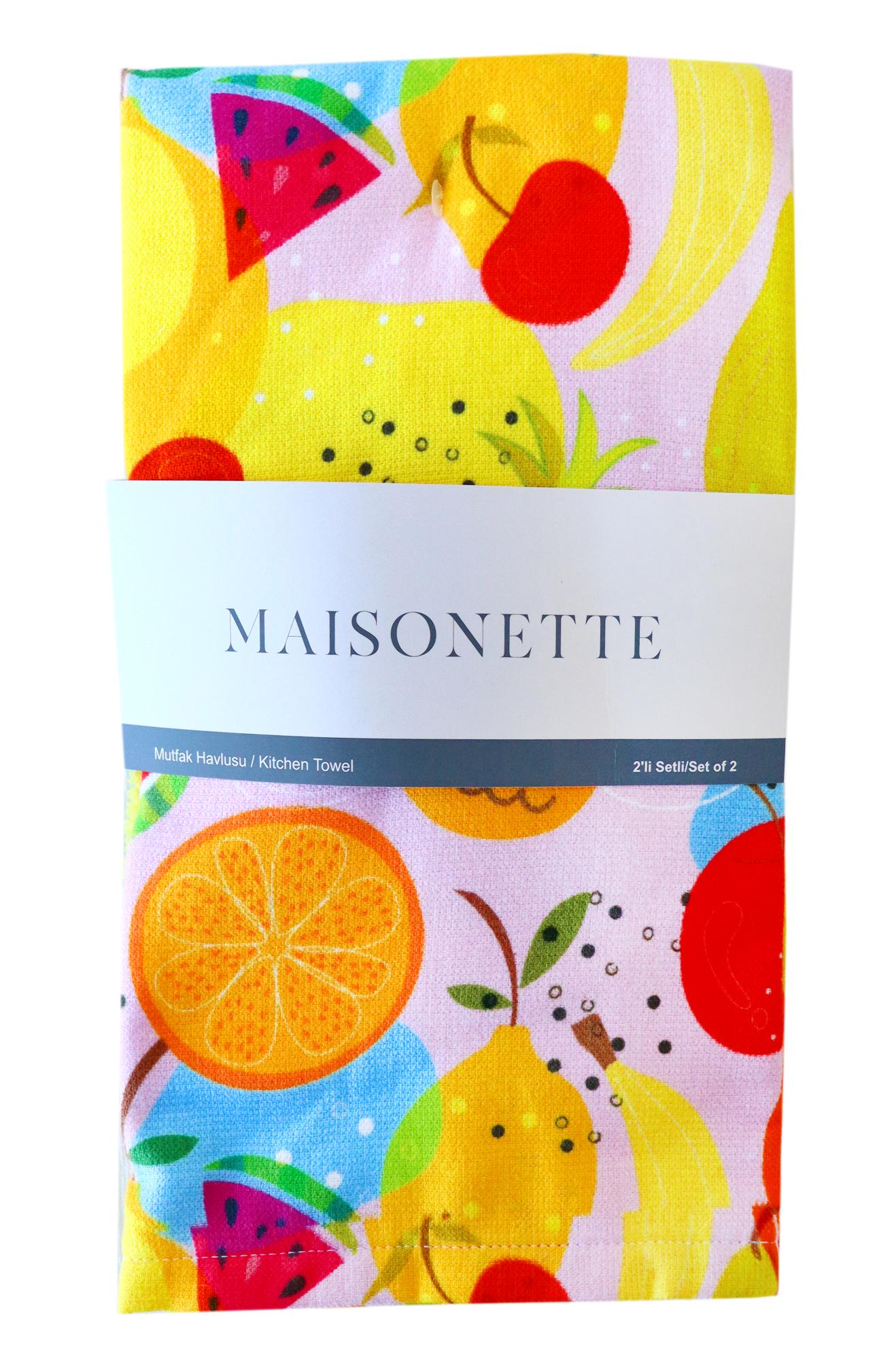 Набір рушників Maisonette Fruit 40х60 см 375 г/м2 2 шт. Жовтий - фото 2