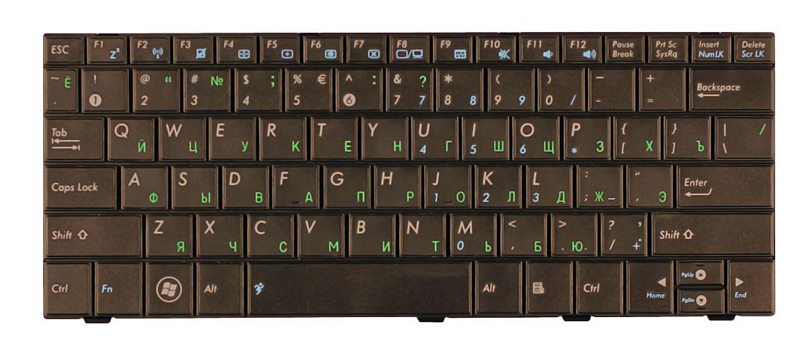 Клавиатура для ноутбука Asus EEE PC 1001HA Black Клавиатура для ноутбука Asus EEE PC 1001HA Black