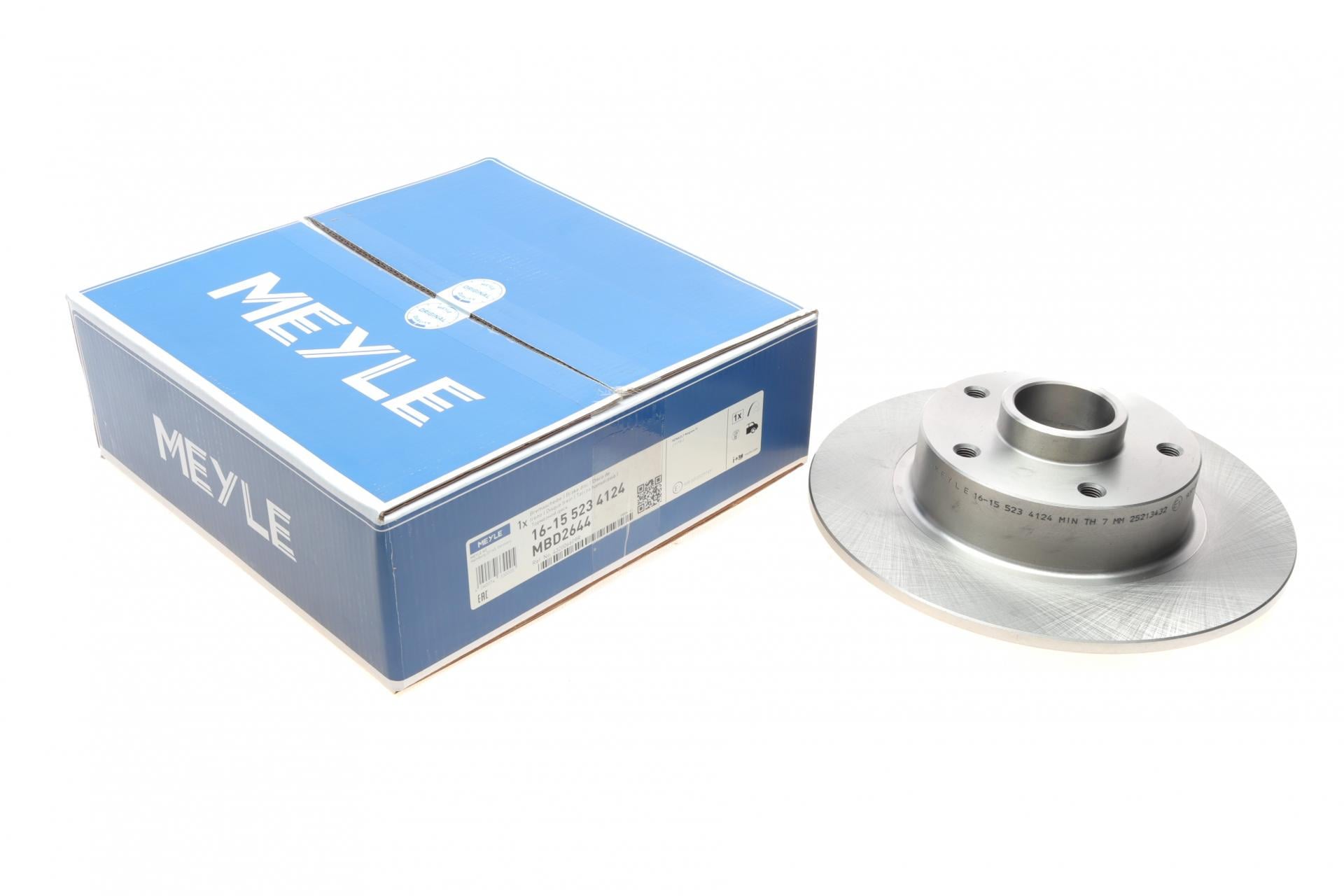 Диск тормозной задний Meyle Renault Megane IV 15-+ABS с подшипником 260x8 мм (16-15 523 4124 MEYLE)