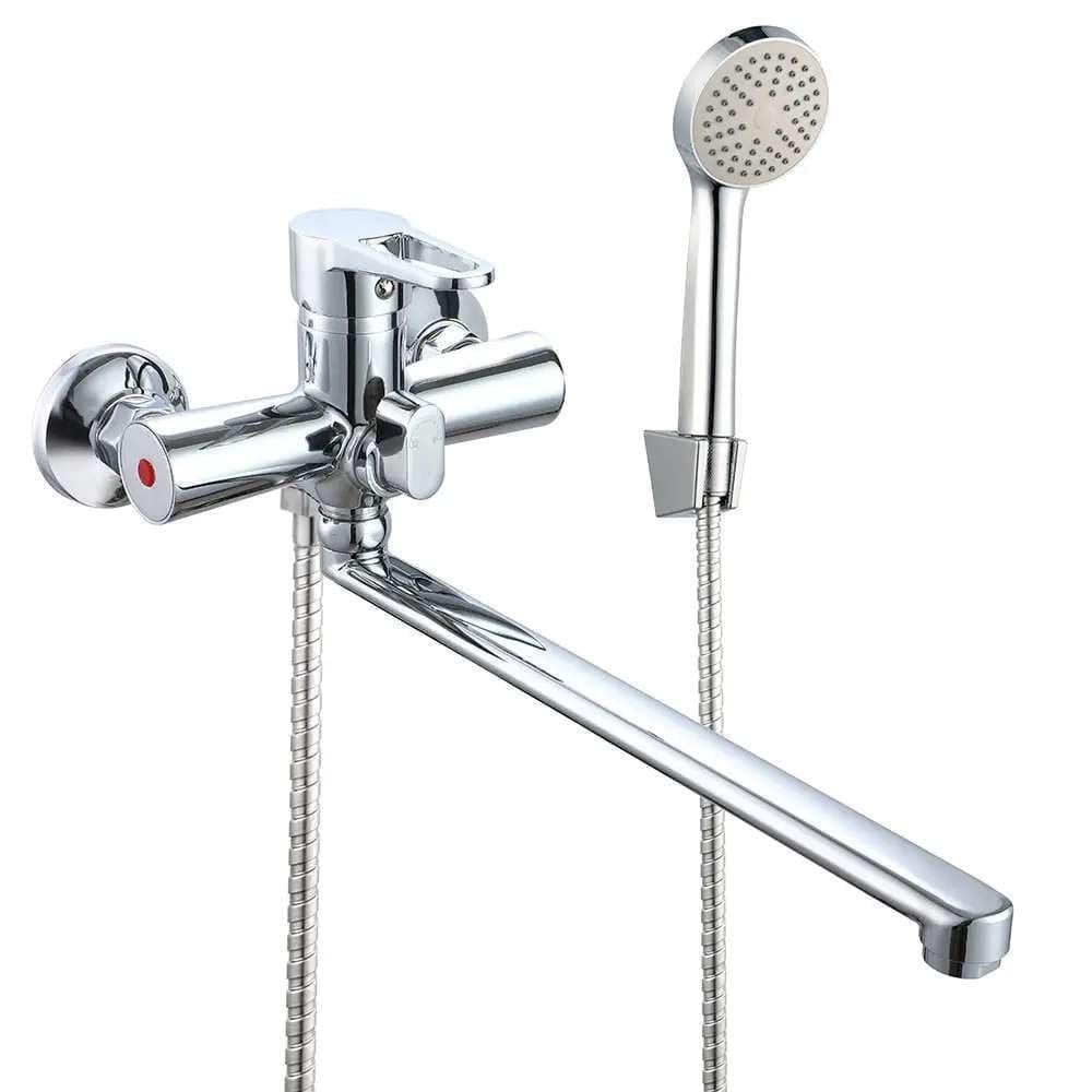 Смеситель для ванны Wezer VRL710-01 однорычажный с ручной лейкой Хром (SQ-1056326)