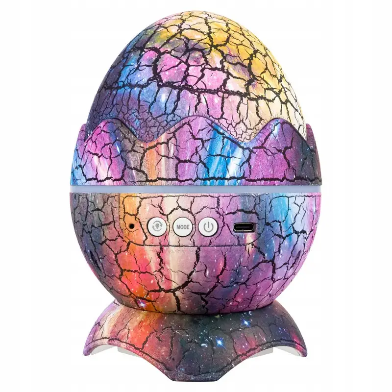 Нічник-проєктор світлодіодний 3D Bluetooth у вигляді яйця з пультом (AC1569-6 3621)