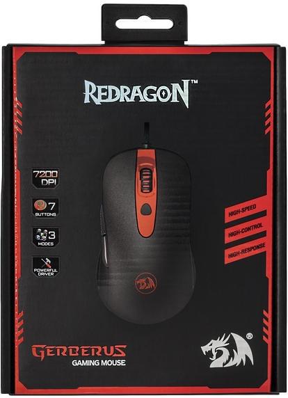 Миша Redragon Gerderus провідна ігрова з підсвічуванням Black/Red (70241) - фото 5