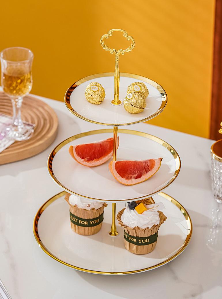 Фруктовница 3-х ярусная 14817 15,1х20.4х25х37 см Золотой (4995138) - фото 2 Фруктовница 3-х ярусная 14817 15,1х20.4х25х37 см Золотой (4995138) - фото 2